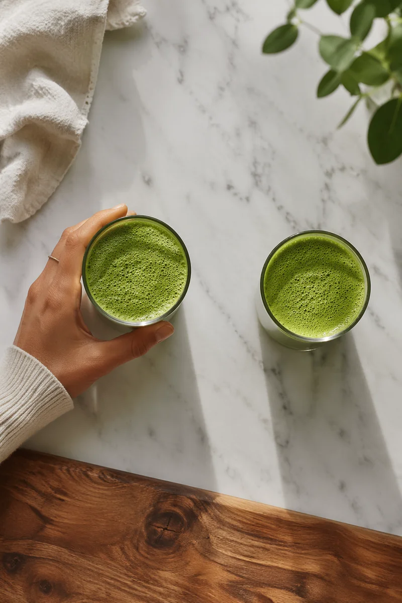 Fresh Green Juice Morning Wellness Still Life
