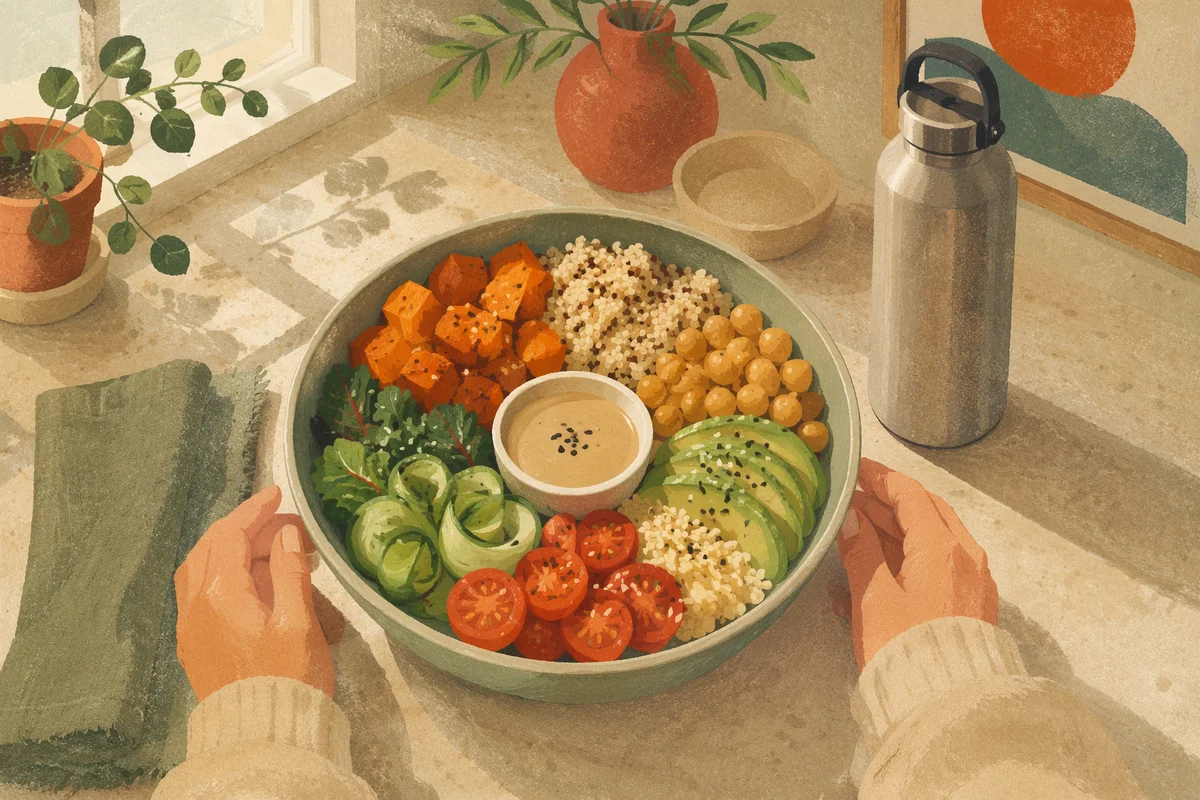 Healthy Buddha Bowl After Workout Lunch
