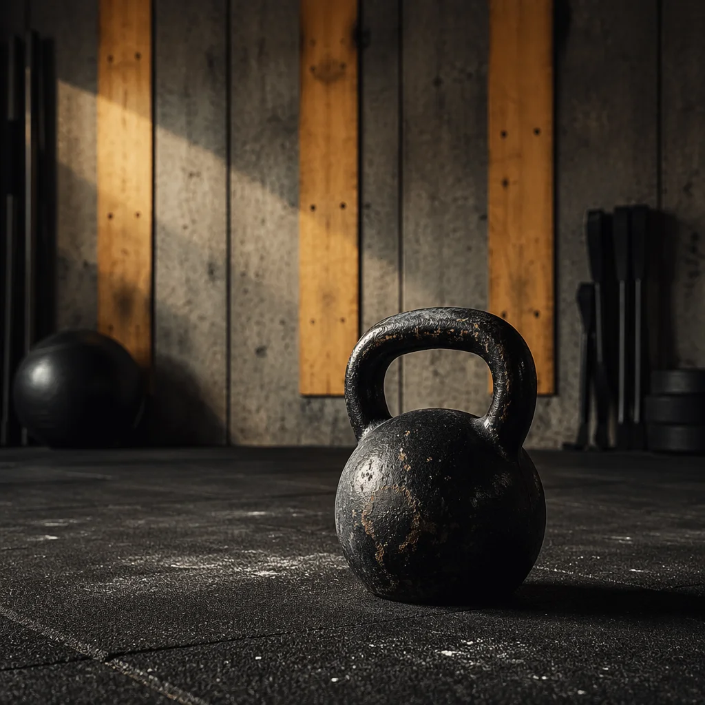 Dramatic Kettlebell on Gym Floor