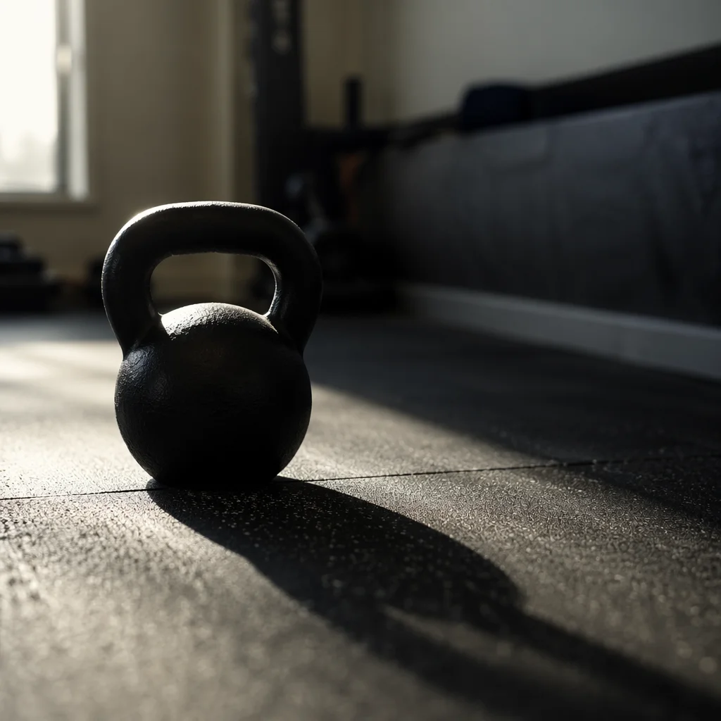 Dramatic Kettlebell on Gym Floor