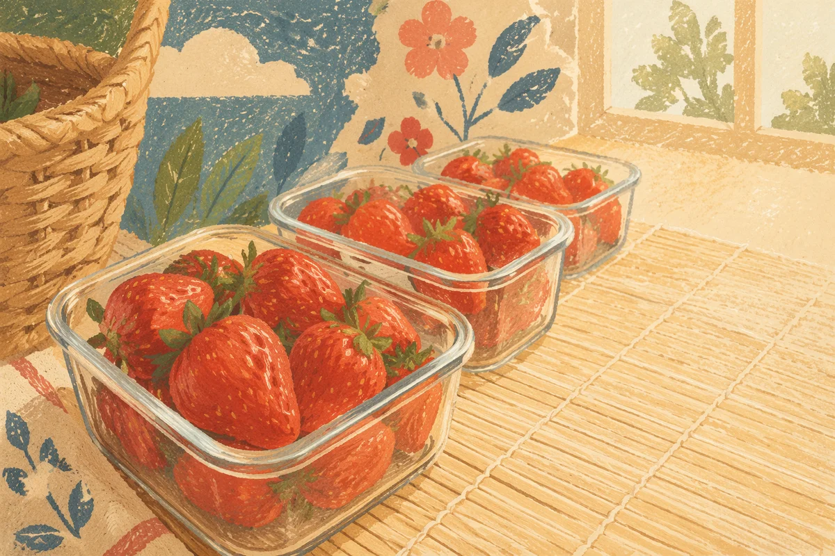 Organized Healthy Strawberry Meal Prep Containers