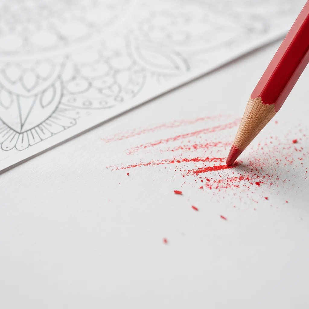 Red Pencil Mindfulness Coloring for Stress Relief