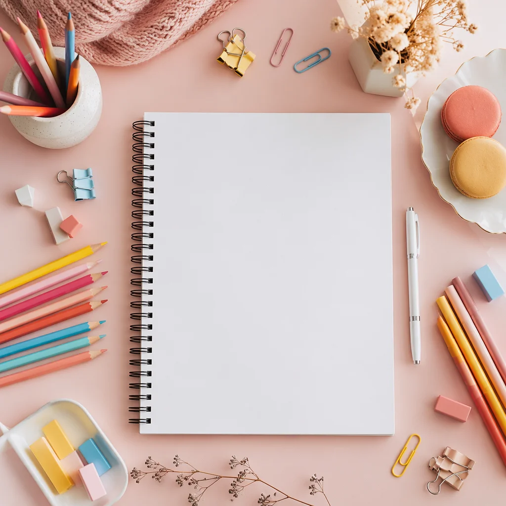 Mindfulness Coloring Desk with Pastel Pencils