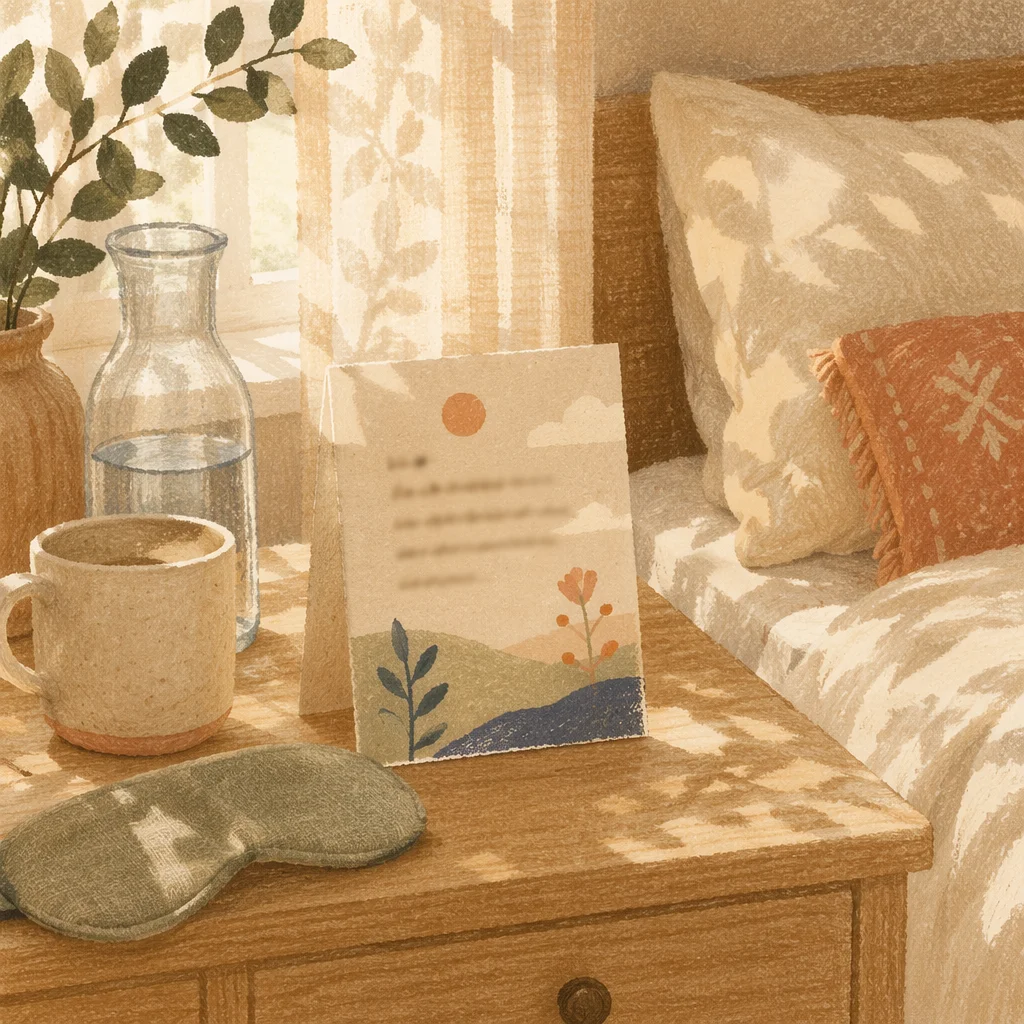 Morning Affirmation Card in Gentle Sunlight
