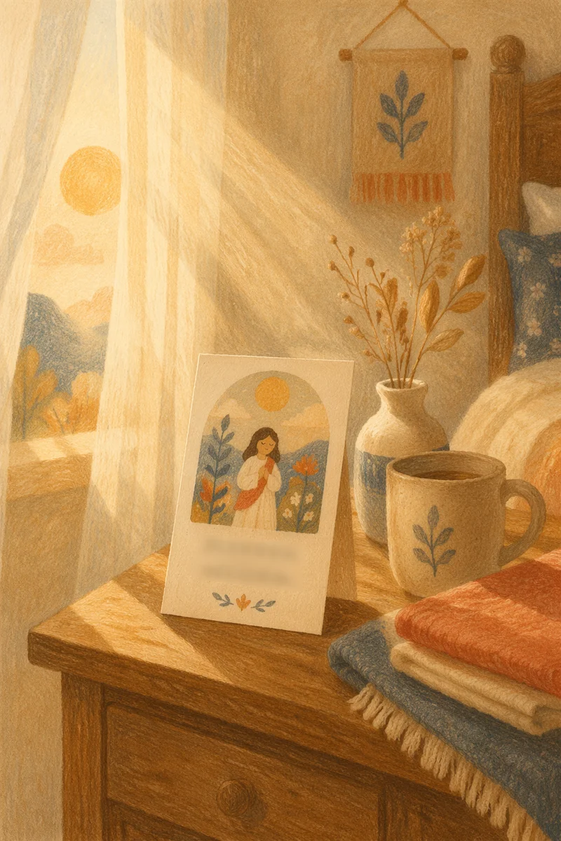 Morning Affirmation Card in Golden Sunlight