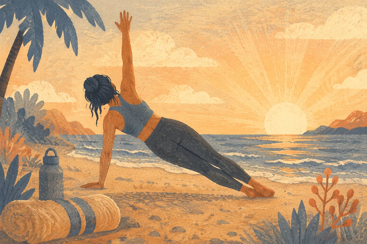 Sunrise Beach Side Plank Fitness