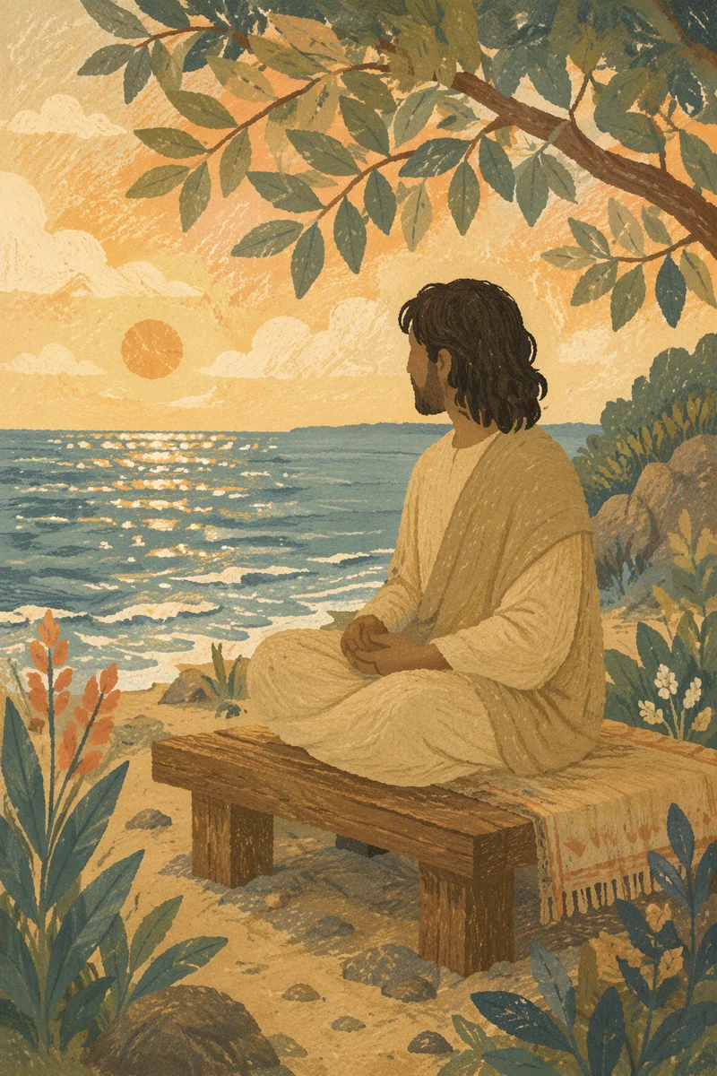 Ocean Meditation in Golden Coastal Light