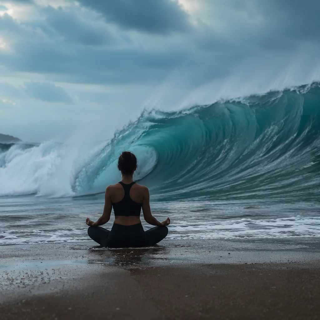 Ocean Wave Meditation on Wet Sand