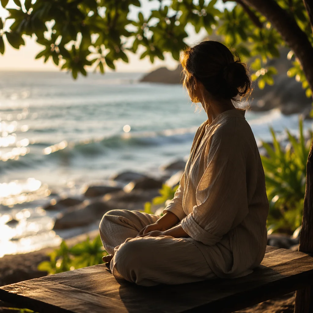 Ocean Meditation in Golden Coastal Light