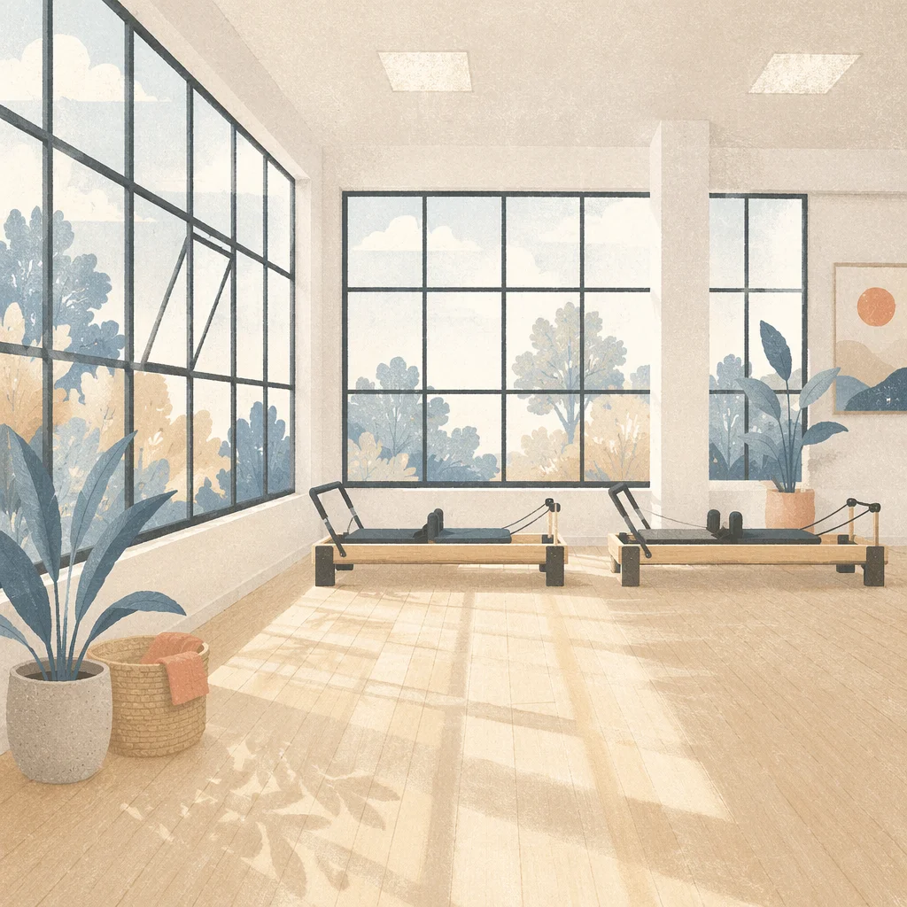 Bright Pilates Reformer Studio Interior