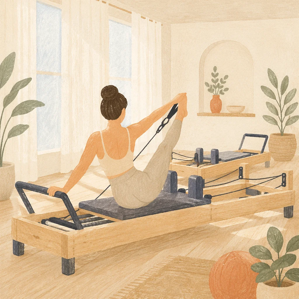 Bright Morning Pilates Reformer Studio Scene