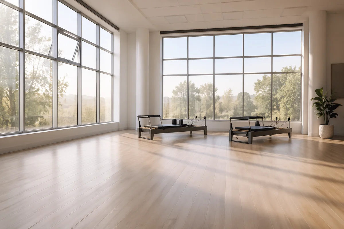 Bright Minimal Pilates Reformer Wellness Studio
