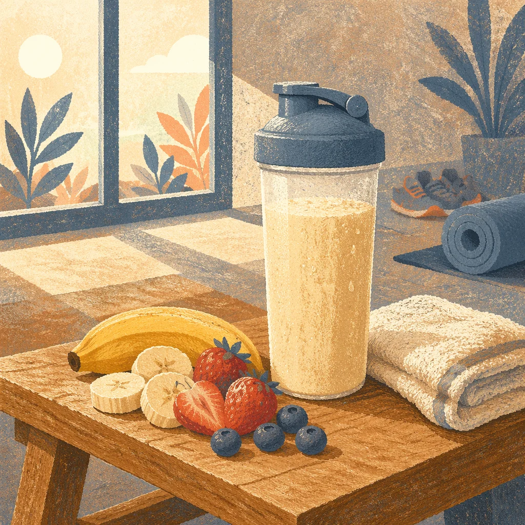 Post Workout Protein Shake with Fresh Fruits