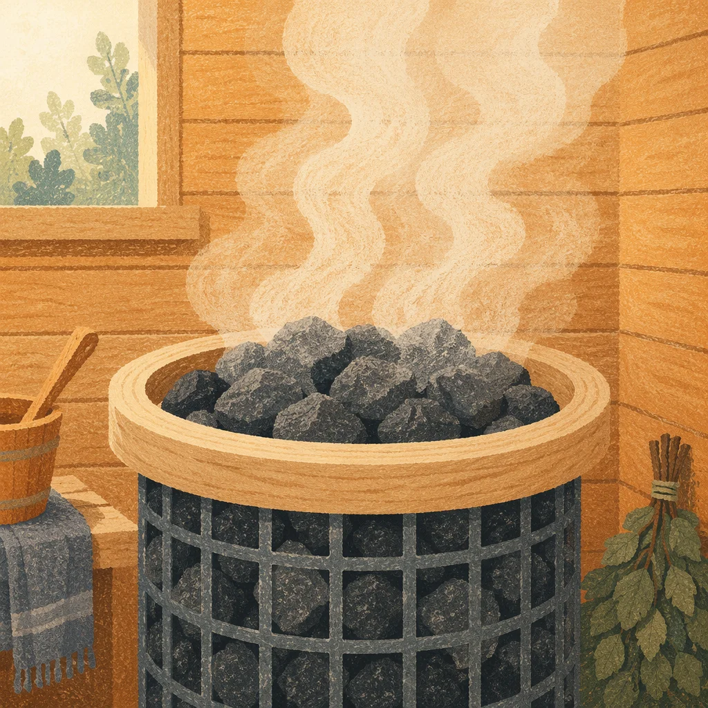 Steaming Wooden Sauna Heater for Relaxation