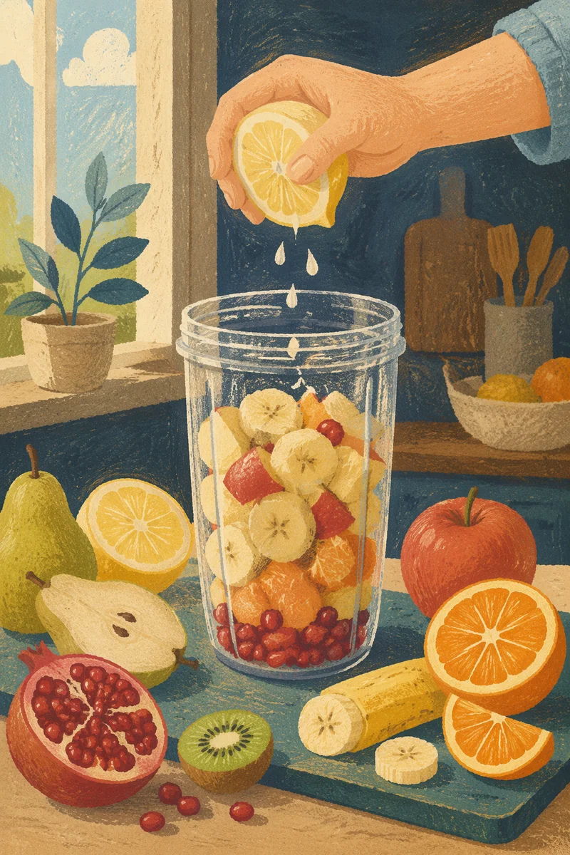 Fresh Lemon Smoothie Prep in Morning Kitchen