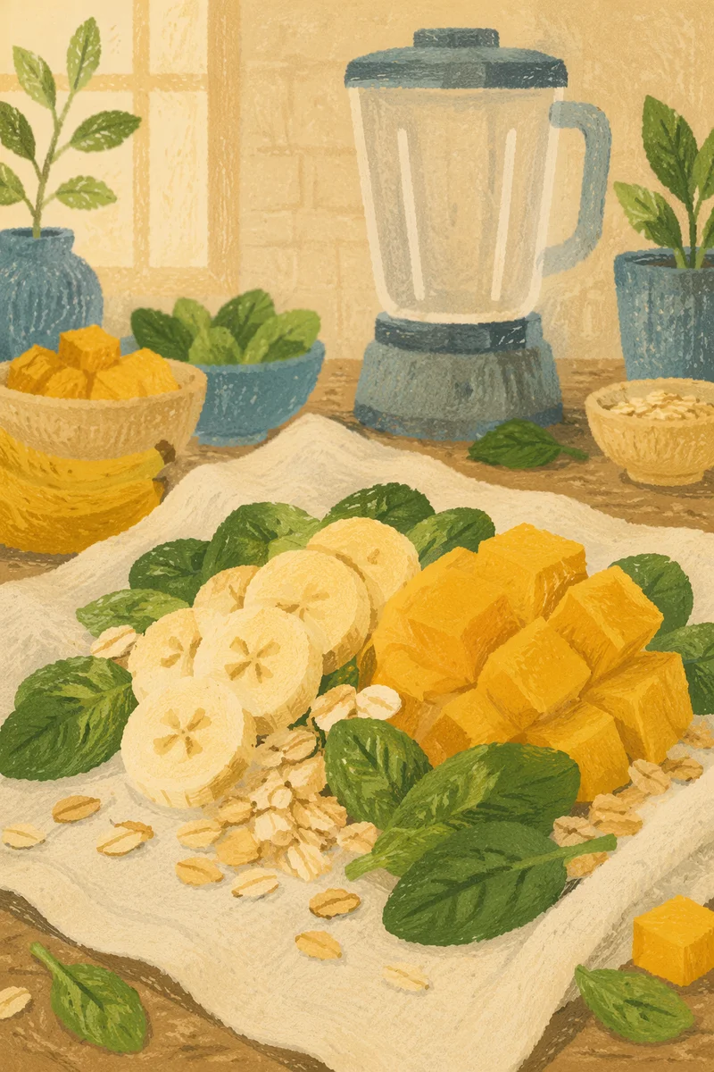 Fresh Smoothie Ingredients in Bright Kitchen