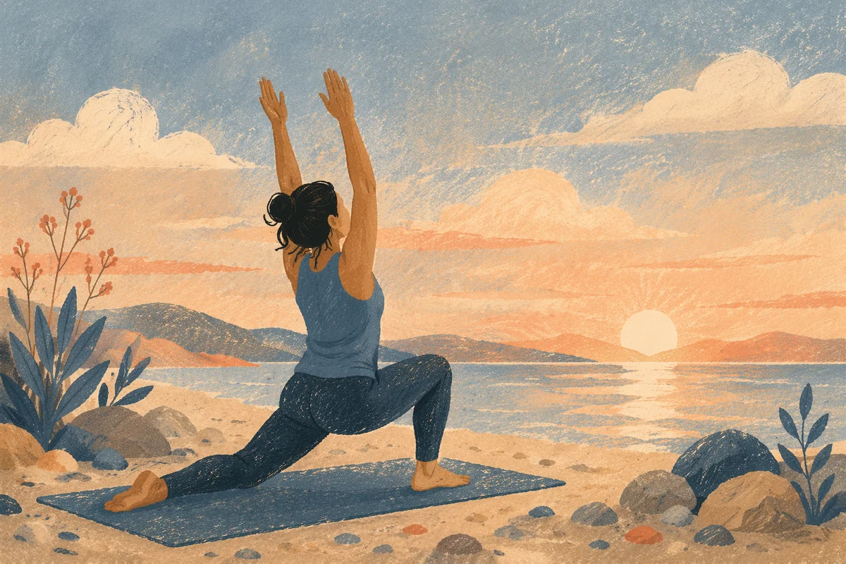 Sunrise Yoga Stretch by Quiet Shore
