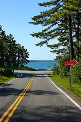 Red Arrow Sign at Coastal Junction