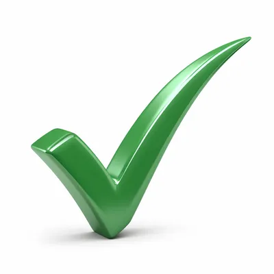Glossy Emerald Checkmark Approval Symbol