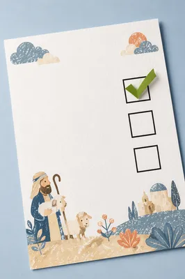 Green Checkmark Approval Flat Lay Background