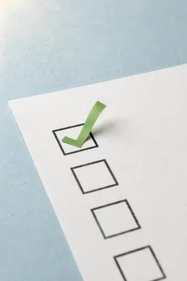 Green Checkmark on Abstract Checkbox List