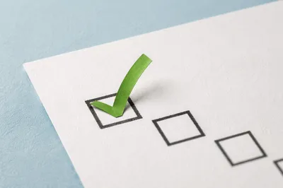 Green Checkmark on Minimal Checkbox Paper