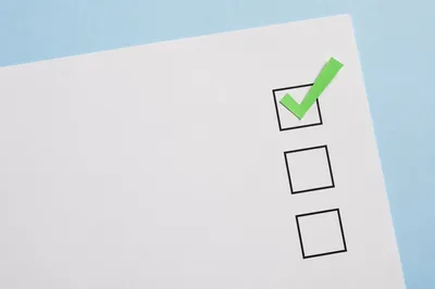 Green Checkmark Approval on Minimal Paper