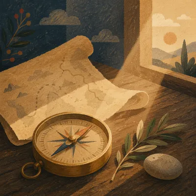 Brass Compass for Spiritual Adventure