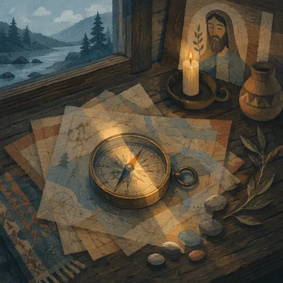 Antique Compass for Spiritual Navigation