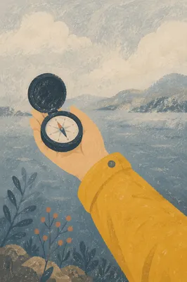 Compass in Misty Adventure Horizon