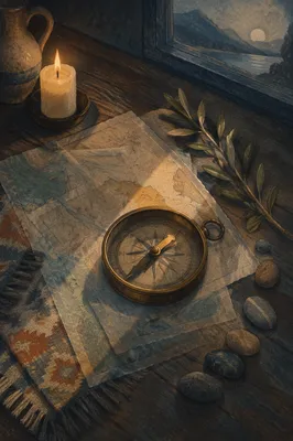 Antique Compass for Spiritual Navigation