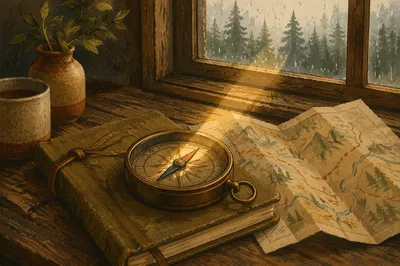 Weathered Compass for Faith Led Adventure