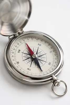 Vintage Compass with Red Needle