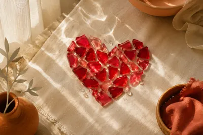 Crimson Glass Heart of Compassion