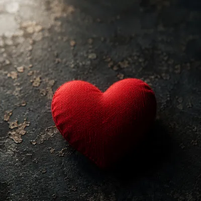 Red Heart Cushion in Quiet Devotion
