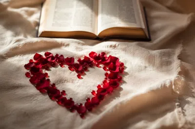Sacred Red Heart on Cream Linen