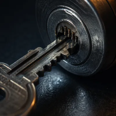 Abstract Macro Key and Lock Detail