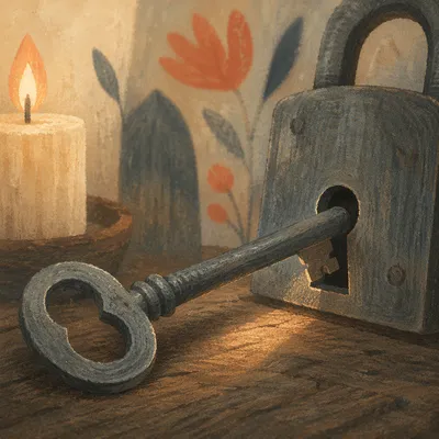 Quiet Faith Key and Lock Close Up