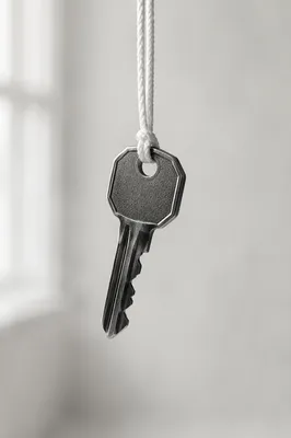 Minimal Metal Key Security Close Up