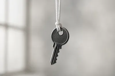 Monochrome Metal Key Security Close Up