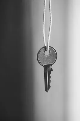 Minimal Metal Key Security Close Up