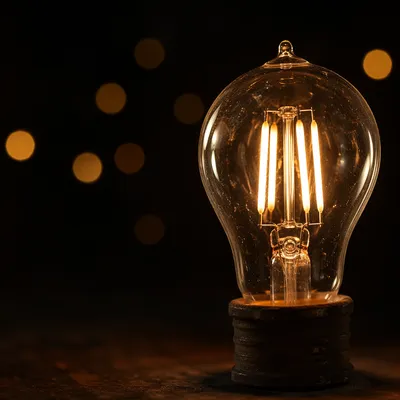 Glowing Light Bulb of Creative Inspiration