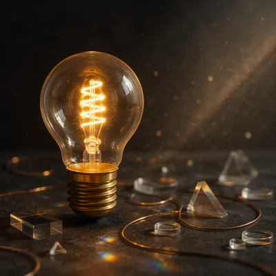 Warm Glowing Light Bulb Idea Concept