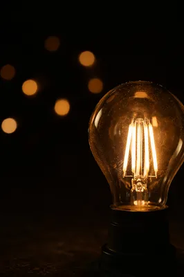 Warm Glowing Light Bulb of Inspiration