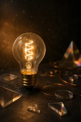 Warm Glowing Light Bulb Idea Concept