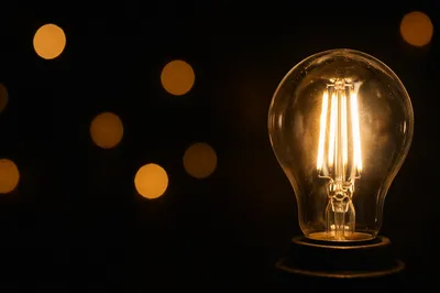 Glowing Light Bulb of Creative Inspiration
