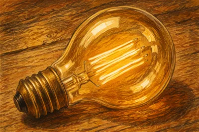Glowing Vintage Light Bulb Idea