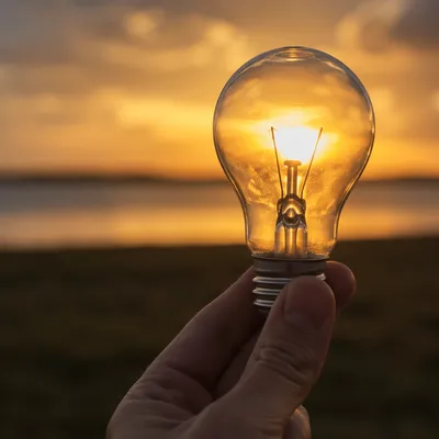 Glowing Light Bulb of Quiet Inspiration