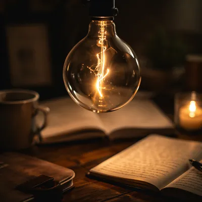 Glowing Light Bulb for Prayerful Innovation