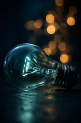 Glowing Light Bulb Innovation Concept